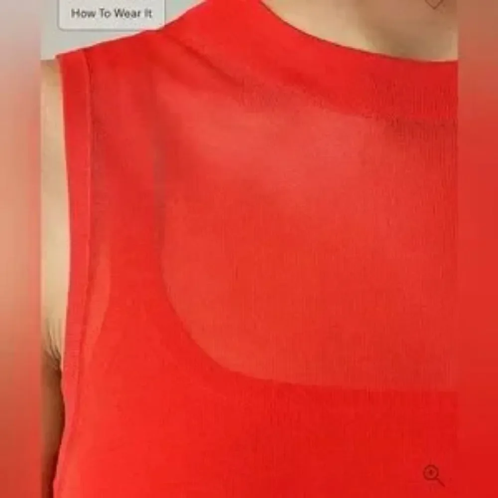 NWT J CREW Gauzy sweater shell in red